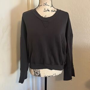 Spiritual Gangster Black Distressed Pullover Sweatshirt Casual Cozy Gym Workout